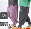 嘟嘟家[山系慢跑褲]寶寶褲子春秋兒童長(cháng)褲春季男童休閑褲女童裝 灰色100 曬單實(shí)拍圖