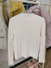 三彩【抗起球】2025冬季新款半高領(lǐng)針織衫打底衫修身長(cháng)袖套頭M 米白色 XL 170/92A 曬單實(shí)拍圖