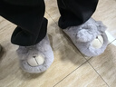 達西先森松獅狗 棉拖鞋女冬季居家室內厚底毛毛絨可愛(ài)情侶拖鞋 曬單實(shí)拍圖