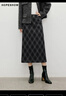 紅袖（hopeshow）撞色格紋半身裙2025冬季新款女裝復古風(fēng)氣質(zhì)百搭顯瘦輕熟直筒裙 藏青格915 L 曬單實(shí)拍圖
