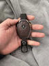 堅翔豐田折疊鑰匙套卡羅拉銳放凱美瑞鋒蘭達雷凌銳志漢蘭達包RAV4榮放 D折疊2鍵棕色鑰匙套+真皮車(chē)標繩 曬單實(shí)拍圖
