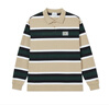 LACOSTE法國鱷魚(yú)男裝秋季復古校園風(fēng)條紋長(cháng)袖Polo衫|PH0683 4DM/駝色/拼色條紋 M 曬單實(shí)拍圖