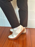 愛(ài)步（ECCO）休閑鞋男 26年春季新款復古德訓鞋舒適板鞋男鞋 柔酷10號560104 白色/砂礫灰56010458336 44 曬單實(shí)拍圖