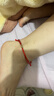 其他品牌紅繩腳鏈黑狗牙成人本命年男女桃木朱砂寶寶壓驚嬰兒童防驚嚇手鏈 腳鏈 成人款 曬單實(shí)拍圖