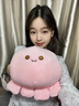 紫彤可愛(ài)章魚(yú)團子公仔暖手抱枕女生毛絨玩具冬天學(xué)生手捂保暖娃娃禮物 米白色-星星眼 35厘米（能插手） 曬單實(shí)拍圖
