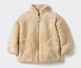 優(yōu)衣庫嬰幼兒寶寶長(cháng)絨搖粒絨拉鏈茄克長(cháng)袖外套478434 31 米色 90 曬單實(shí)拍圖