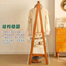 家逸衣帽架實(shí)木落地衣架臥室掛衣架可折疊衣架簡(jiǎn)約衣服架子櫸木120CM 曬單實(shí)拍圖
