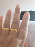 中國珠寶三生三世黃金情侶戒指男女足金一對戒新年情人節禮物送男女朋友 總金重約7.9g【足金對戒】 曬單實(shí)拍圖