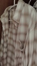 優(yōu)衣庫女裝法蘭絨箱型襯衫/格紋美式復古479085 01 乳白色 M /160/84A 曬單實(shí)拍圖