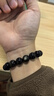 中國黃金（CHINA GOLD）天然黑曜石手串男女款水晶佛珠時(shí)尚手鏈情人節生日禮物送女朋友 金曜石手串 約12mm【品牌禮盒】 曬單實(shí)拍圖