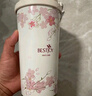 富光拾喜（FUGURNG BESTJOY）保溫杯咖啡杯男女士陶瓷內膽隨行杯學(xué)生吸管水杯子 白櫻花520ml 曬單實(shí)拍圖