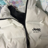JEEP SPIRIT吉普羽絨服馬甲外套冬季新款立領(lǐng)保暖坎肩男士大碼休閑背心馬夾克 米白色 2XL （建議145-160斤） 曬單實(shí)拍圖