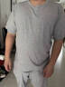 浪莎莫代爾棉短袖內衣男士春夏季薄款新疆棉T恤打底汗衫寬松冰絲運動(dòng) 【1件·麻灰】·莫代爾棉 XL /175 曬單實(shí)拍圖
