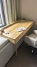 梵羅客全實(shí)木飄窗書(shū)桌家用帶抽屜電腦桌學(xué)習寫(xiě)字桌陽(yáng)臺高低腳定制工作臺 單桌：140*60*75帶擋板+2抽屜 曬單實(shí)拍圖