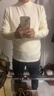 恒源祥男士100精紡純羊毛衫可機洗冬季中領(lǐng)毛衣高端全羊毛保暖打底衫男 白色 L 170(推薦115-130) 曬單實(shí)拍圖