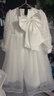 女童禮服輕奢小眾高端兒童主持人鋼琴演出服花童婚禮走秀公主裙冬 6648白色 140 曬單實(shí)拍圖