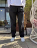 啄木鳥(niǎo)加肥加大碼休閑褲男直筒工裝褲子彈力特大碼寬松緊腰胖子純色長(cháng)褲 黑色 7XL 建議260-290斤 曬單實(shí)拍圖