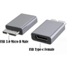 塵土 鋁外殼Type-C母轉micro USB3.0公轉接頭Mac連接移動(dòng)硬盤(pán)盒手機華為蘋(píng)果電腦小米 Type-C母轉MicroUSB3.0轉接頭 一個(gè)裝 曬單實(shí)拍圖