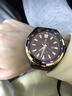 POEDAGAR瑞士正品男士手表韓版夜光潮流防水商務(wù)日歷新款手表男士石英腕表 C103黑殼棕面皮帶款 48mm 曬單實(shí)拍圖