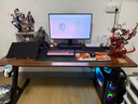戟創(chuàng  )AGKey-鈦戟S3電競桌臺式電腦桌家用書(shū)桌可裝機械臂桌子碳纖維色 插排款【S3萊茵胡桃色】實(shí)木生態(tài)板 160*75*75cm 二段分板 曬單實(shí)拍圖