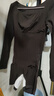 曲線(xiàn)主義【張雨綺同款】黑巧長(cháng)袖塑身衣保暖收腹提臀束腰連體衣 黑巧色 L 曬單實(shí)拍圖