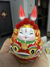 吉兔坊招米金蟾手工泥塑桌面車(chē)載招財擺件北京兔爺伴手禮玄關(guān)裝飾紀念品 曬單實(shí)拍圖