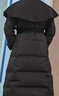 艾萊依羽絨服女氣質(zhì)長(cháng)款風(fēng)衣斗篷披肩通勤收腰大衣冬外套 炭黑S 曬單實(shí)拍圖