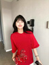 一寸相思馬年本命年衣服紅色純棉短袖t恤女2026新款爆款大碼國風(fēng)上衣定制 紅色-花紋小馬 L (110-125斤） 曬單實(shí)拍圖
