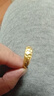 周六福祥云福字黃金戒指女足金生日禮物計價(jià)AA014044 活口15號 約5.08g 曬單實(shí)拍圖