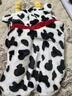 ZEZE麋鹿貓咪衣服小型犬狗狗衣服冬天保暖貓衣服 奶牛披風(fēng) S (適合4-7斤) 曬單實(shí)拍圖