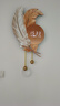 集簡(jiǎn)季羽毛格柵客廳掛鐘萬(wàn)年歷電子表掛墻輕奢創(chuàng  )意時(shí)鐘壁燈裝飾掛件 曬單實(shí)拍圖