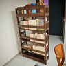 振林（ZHURLINS）實(shí)木書(shū)架落地客廳收納架臥室置物架家用學(xué)生書(shū)房簡(jiǎn)易靠墻角小書(shū)柜 80cm五層胡桃色【進(jìn)口橡膠木】 曬單實(shí)拍圖