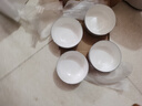 浩雅釉下彩景德鎮陶瓷餐具大容量湯碗飯碗雅玉白瓷6英寸面碗4個(gè)裝 曬單實(shí)拍圖