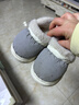 樸西兒童棉拖鞋2025男女秋冬季室內家居防滑羽絨布防水可外穿包跟棉鞋 太空灰 28 【190mm】 曬單實(shí)拍圖