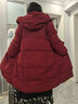紫涵森系文藝羽絨服女冬季長(cháng)款保暖加厚羽絨大衣外套純色 復古紅 M 曬單實(shí)拍圖