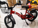 永久（FOREVER）兒童自行車(chē)男女款小孩單車(chē)可折疊腳踏車(chē)4-6-8-10歲輔助輪14寸紅色 曬單實(shí)拍圖