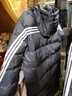 adidas保暖寬松舒適長(cháng)款三條紋鴨絨連帽羽絨服男女阿迪達斯三葉草 黑色   XXS 曬單實(shí)拍圖