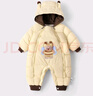 優(yōu)奇嬰兒衣服男女寶寶秋冬加厚連體衣嬰幼兒深秋棉服哈衣外出爬爬服 曬單實(shí)拍圖