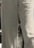 優(yōu)衣庫女裝法蘭絨舒適長(cháng)褲/全棉柔軟寬松直筒休閑褲新款478849 02 淺灰色 L 曬單實(shí)拍圖