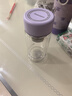 富光玻璃杯女雙層隔熱迷你小號容量透明花茶水杯子 紫色210ml 曬單實(shí)拍圖