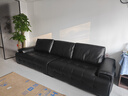 顧家家居（KUKA）門(mén)店同款勞倫斯沙發(fā)頭層牛皮客廳大戶(hù)型別墅1286黑大三人位3.04m 曬單實(shí)拍圖