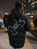 Under Armour安德瑪童裝冬季25新款兒童簡(jiǎn)約中長(cháng)款羽絨服運動(dòng)休閑大童連帽外套 曬單實(shí)拍圖