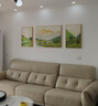 藝環(huán)宇客廳裝飾畫(huà)沙發(fā)背景墻掛畫(huà)輕奢高級感大氣高檔墻畫(huà)新款三聯(lián)墻壁畫(huà) 曬單實(shí)拍圖