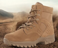3514新式棕色作戰靴男超輕戶(hù)外沙漠靴男中幫耐磨防穿刺 棕色 41  曬單實(shí)拍圖