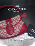 蔻馳（COACH）【禮物】女士經(jīng)典標志SOHO翻蓋手袋腋下包百搭女包 Lh/紅寶石色 象牙白色 曬單實(shí)拍圖