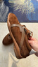 拔佳休閑鞋女2025秋羊皮輕便舒適開(kāi)車(chē)鞋AA708CM5 棕色 35 曬單實(shí)拍圖