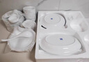 景德鎮官方陶瓷碗白瓷餐盤(pán)家用套裝飯碗泡面碗盤(pán)子碗筷餐具喬遷新年禮物 【6人經(jīng)典配置】月白26頭 曬單實(shí)拍圖