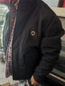 花花公子（PLAYBOY）立領(lǐng)棉衣外套男秋冬款2025新款潮流加棉加厚男士夾克棉服百搭男裝 黑色(加棉加厚) XL 曬單實(shí)拍圖