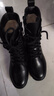啄木鳥(niǎo)馬丁靴女真皮2025秋冬新款加絨大碼短靴中跟皮毛一體保暖大棉鞋子 黑色【加厚羊毛里】 37 曬單實(shí)拍圖