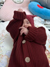babylove【清倉】嬰兒連體衣秋冬款針織哈衣爬服純色男女寶寶毛衣保暖衣服 曬單實(shí)拍圖